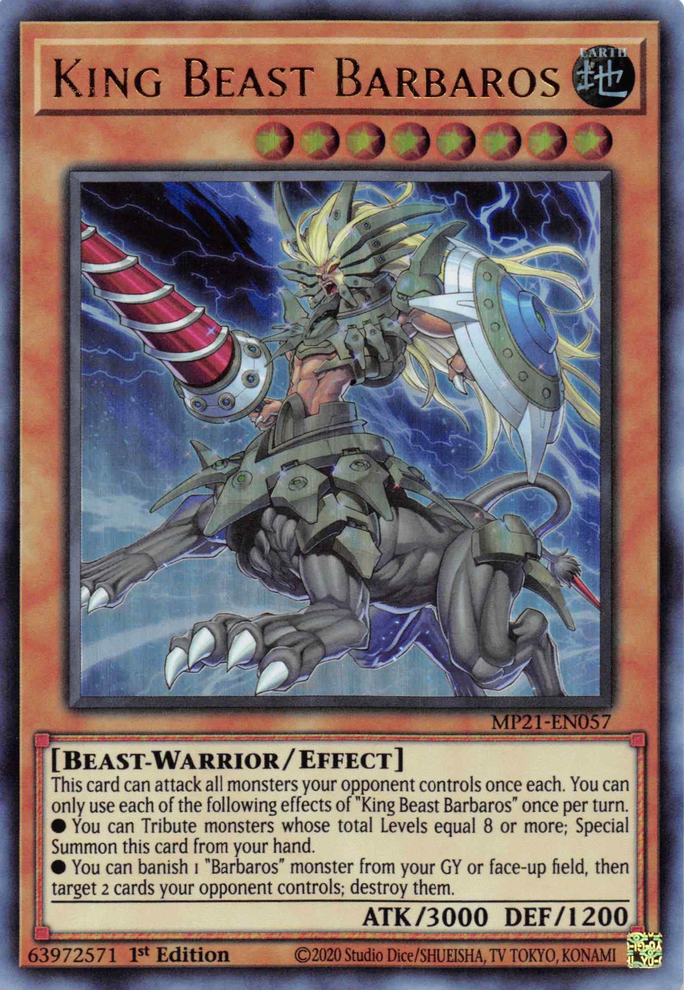 King Beast Barbaros [MP21-EN057] Ultra Rare - Duel Kingdom