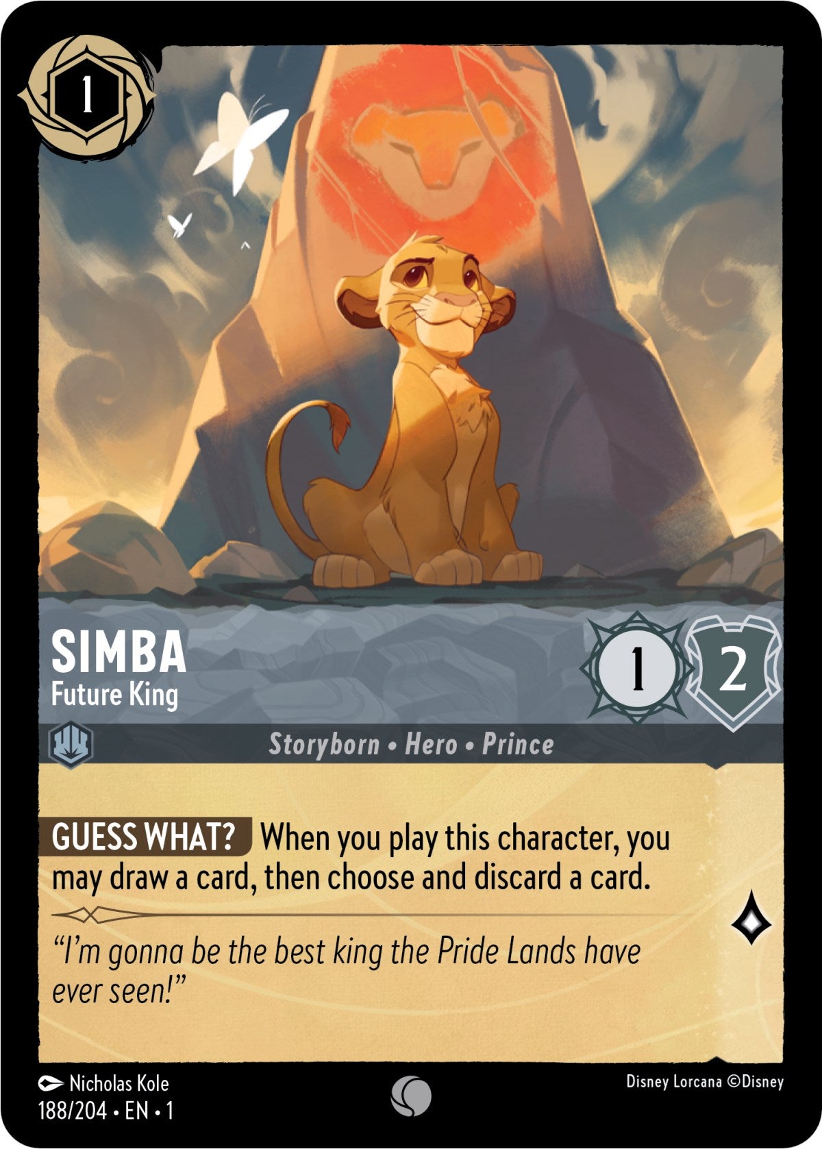 Simba - Future King 188/204 (The First Chapter) Cold Foil