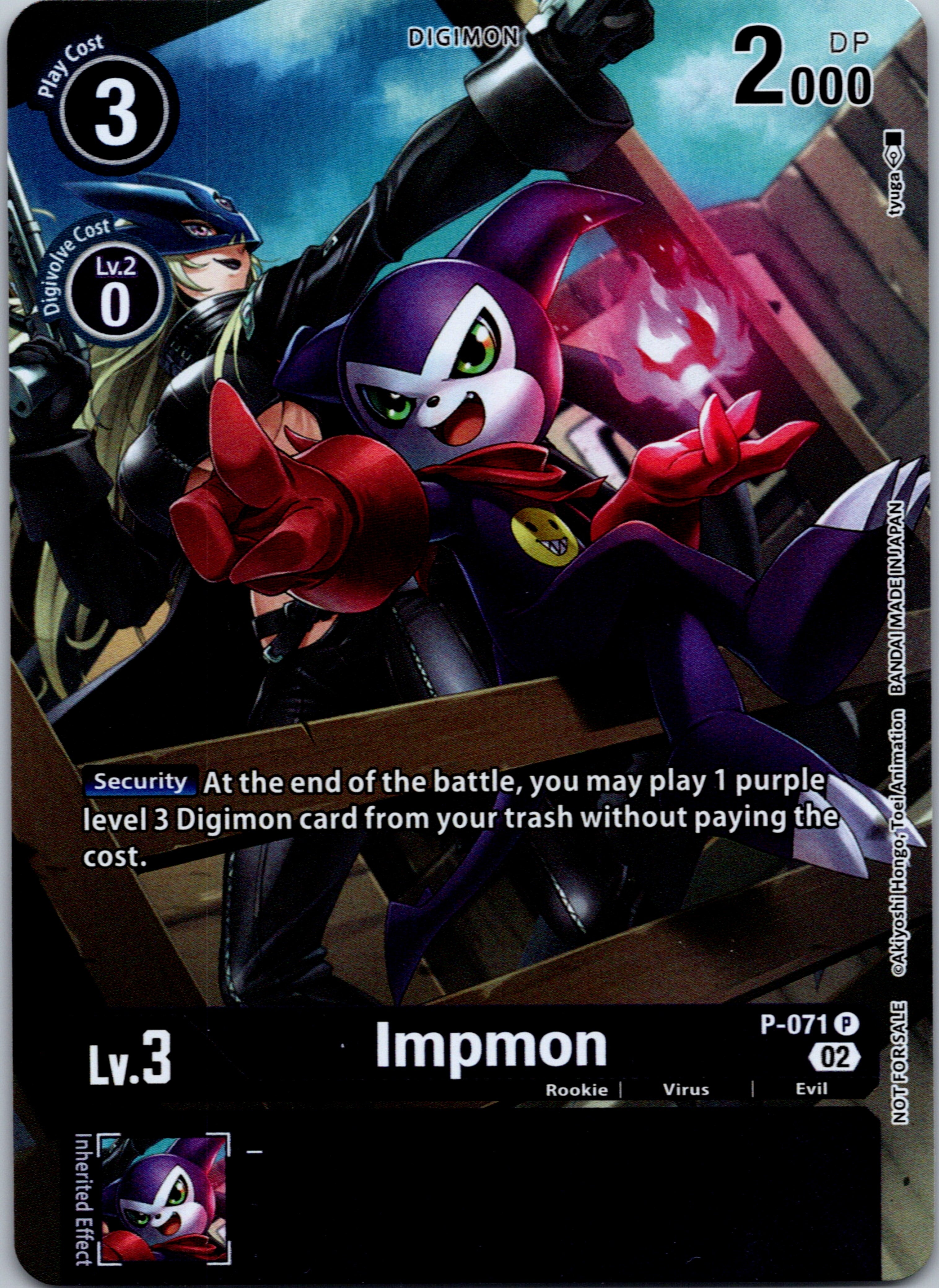 Impmon - P-071 (Official Tournament Pack Vol.10) [P-071] [Digimon Promotion Cards] Foil