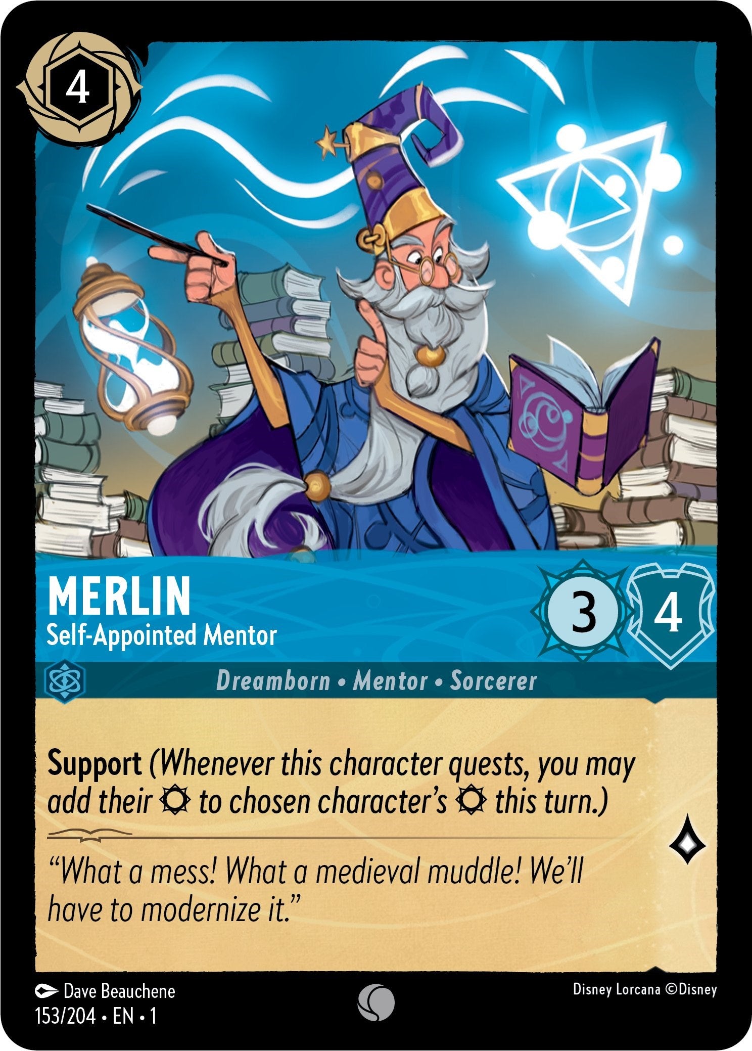 Merlin - Self-Appointed Mentor 153/204 (The First Chapter) Cold Foil