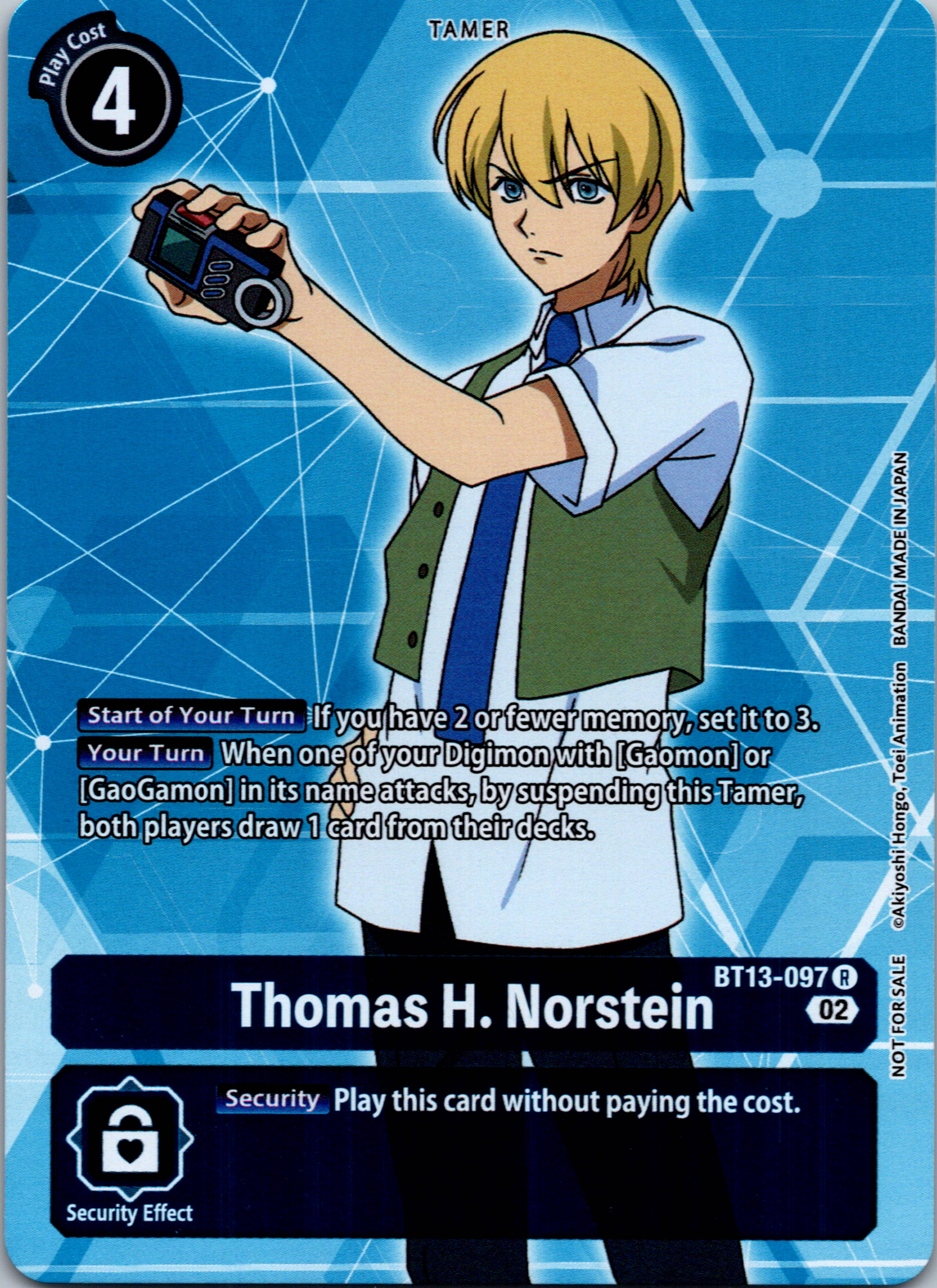 Thomas H. Norstein (Box Topper) [BT13-097] [Versus Royal Knights] Foil