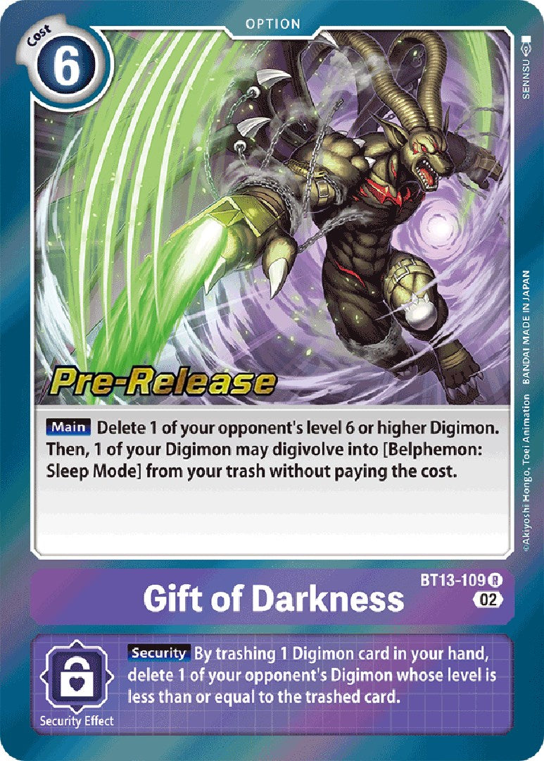 Gift of Darkness [BT13-109] [Versus Royal Knights Pre-Release Cards] Foil