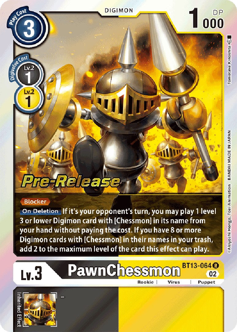 PawnChessmon - BT13-064 [BT13-064] [Versus Royal Knights Pre-Release Cards] Foil