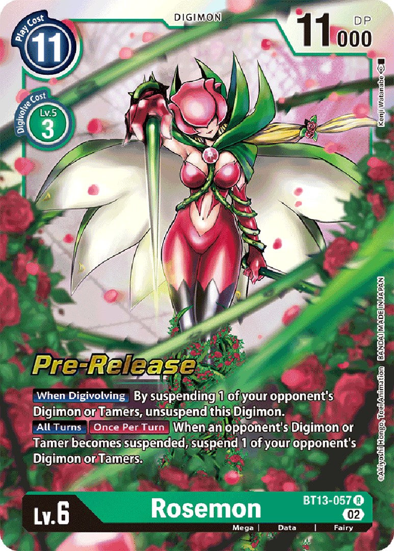 Rosemon [BT13-057] [Versus Royal Knight Booster Pre-Release Cards] Foil