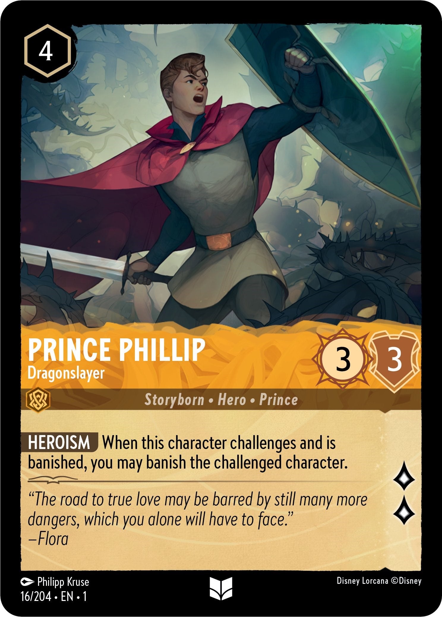 Prince Phillip - Dragonslayer 16/204 (The First Chapter) Cold Foil