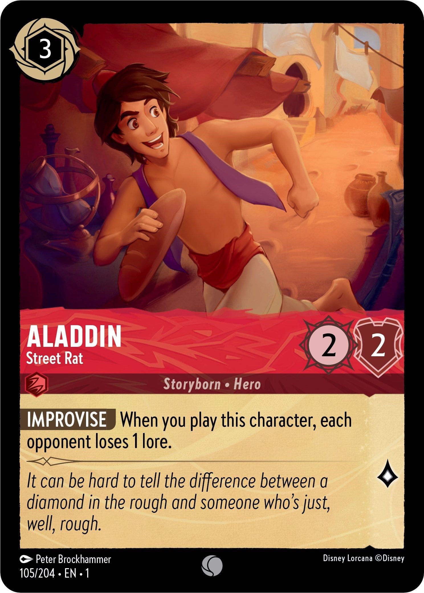 Aladdin - Street Rat 105/204 (The First Chapter) Cold Foil