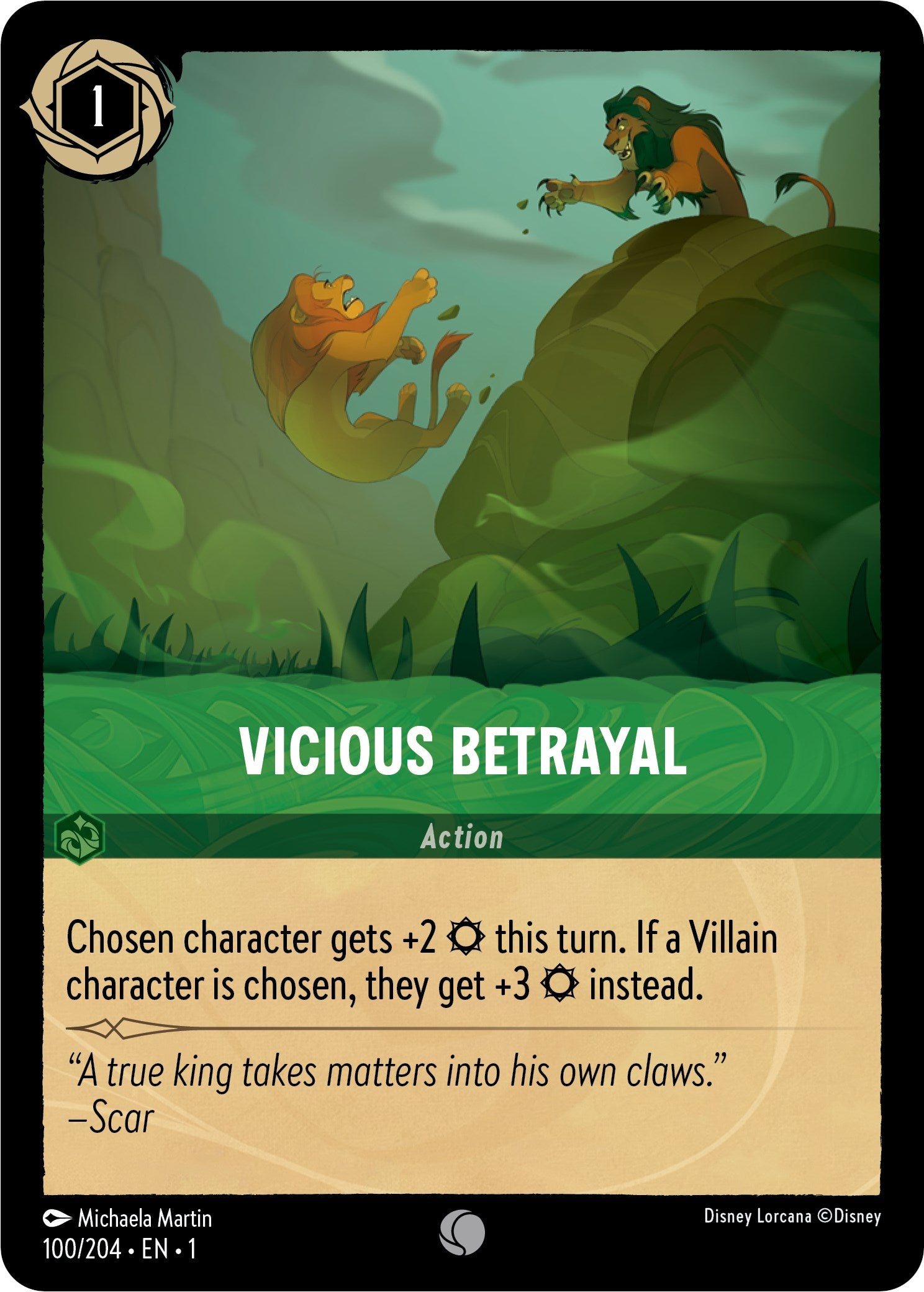 Vicious Betrayal 100/204 (The First Chapter) Cold Foil