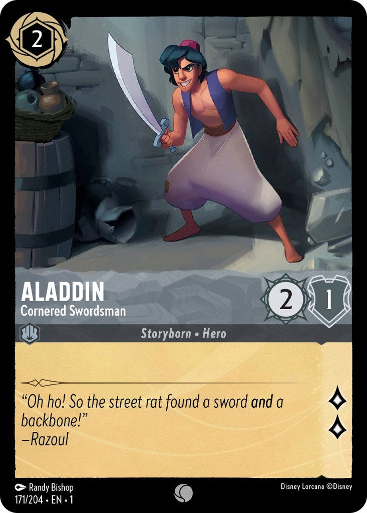 Aladdin - Cornered Swordsman 171/204 (The First Chapter) Cold Foil