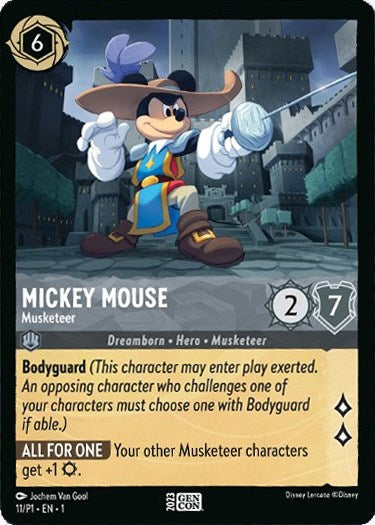 Mickey Mouse - Musketeer 011 (Disney Lorcana Promo Cards)