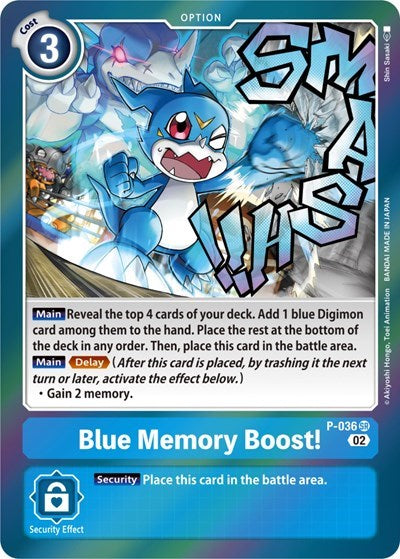 Blue Memory Boost! (Resurgence Booster Reprint) [P-036] [Resurgence Booster] Foil