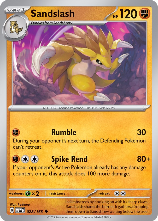 Sandslash (28/165) [Scarlet & Violet:  151]