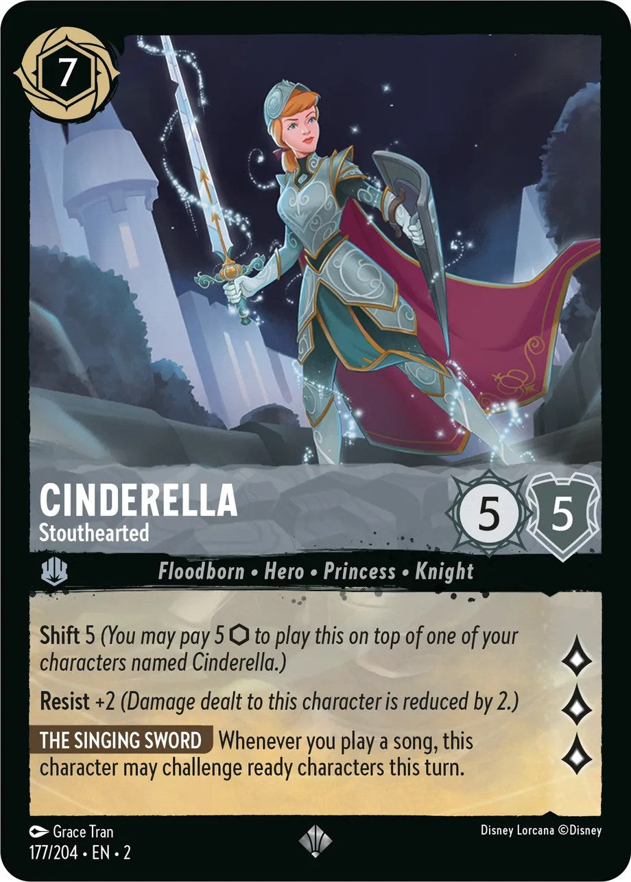 Cinderella - Stouthearted 177/204 (Rise of the Floodborn) Cold Foil