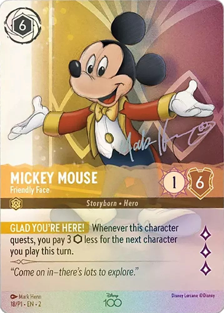 Mickey Mouse - Friendly Face (Alternate Art) 018 (Disney100 Promos)