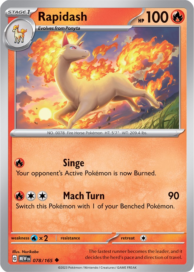 Rapidash (78/165) [Scarlet & Violet:  151] Reverse Holofoil