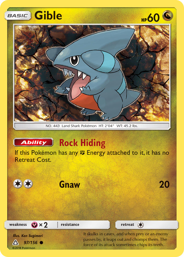 Gible (97/156) [Sun & Moon: Ultra Prism] - Duel Kingdom