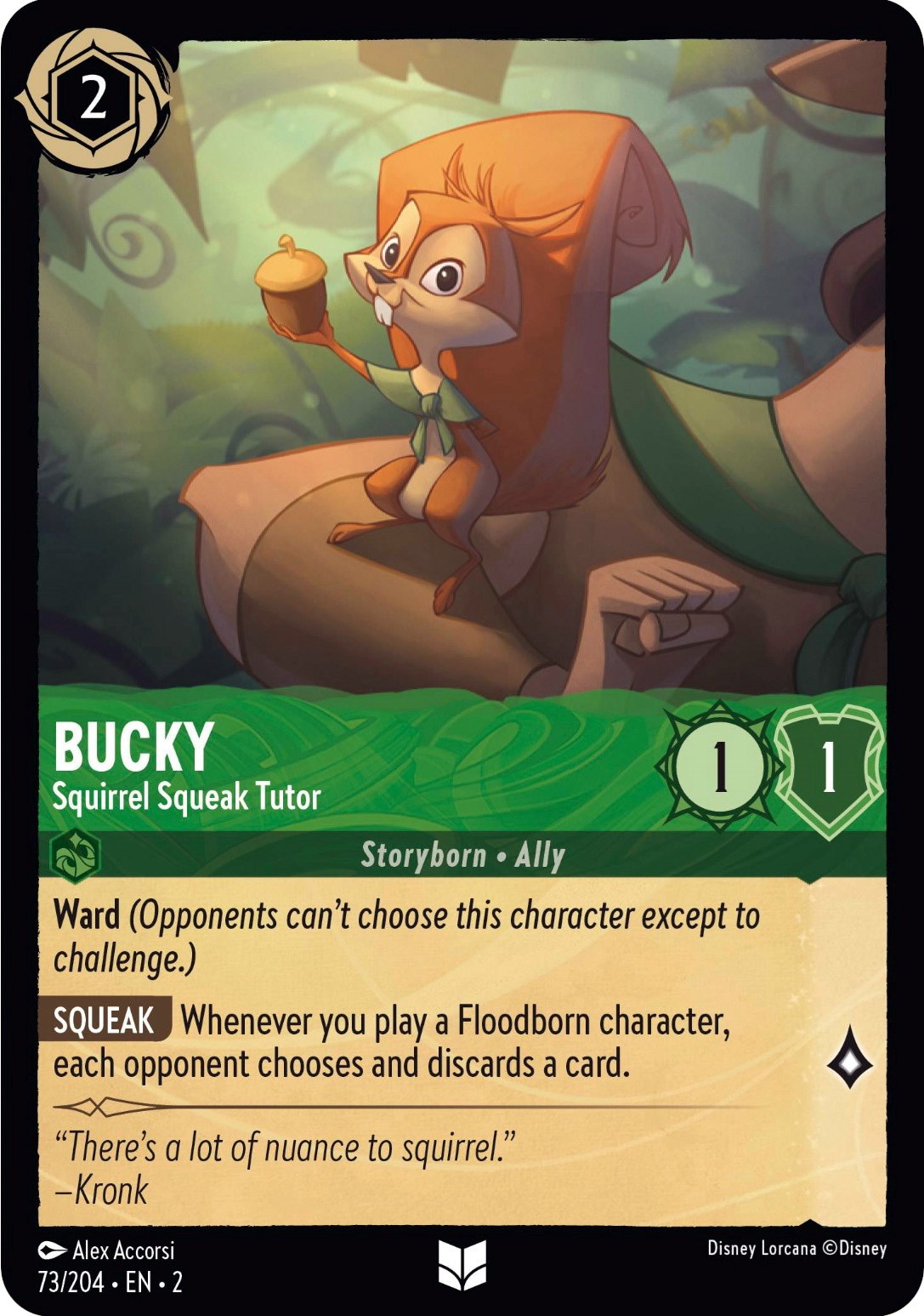 Bucky - Squirrel Squeak Tutor 73/204 (Rise of the Floodborn) Cold Foil