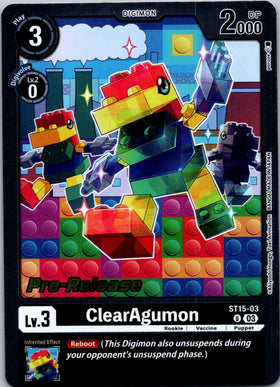 ClearAgumon [ST15-03] [Starter Deck 15: Dragon of Courage Pre-Release Cards] Foil