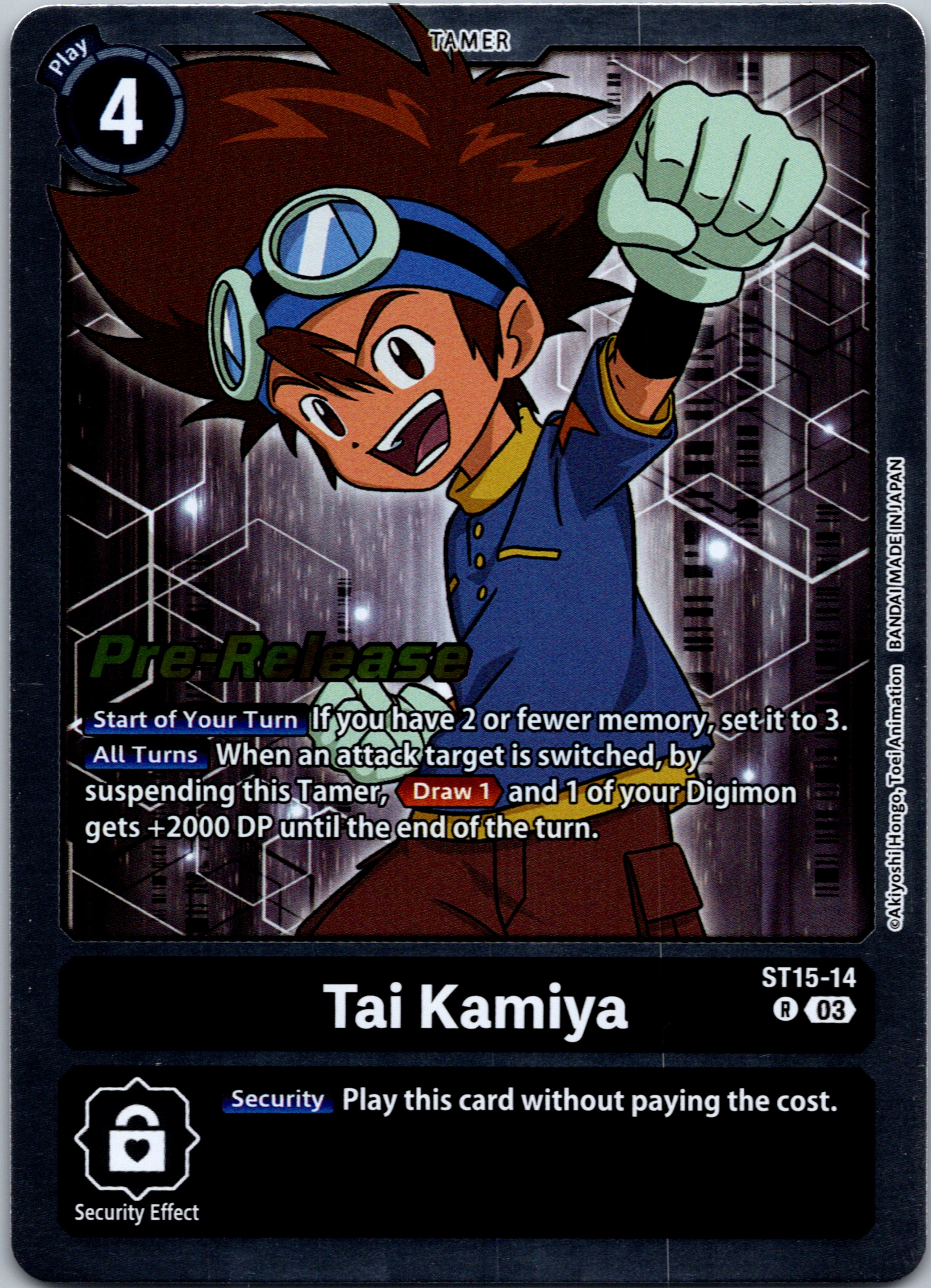 Tai Kamiya [ST15-14] [Starter Deck 15: Dragon of Courage Pre-Release Cards] Foil