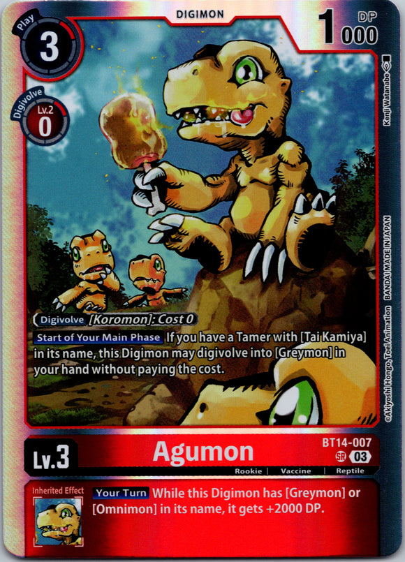 Agumon [BT14-007] [Blast Ace] Foil