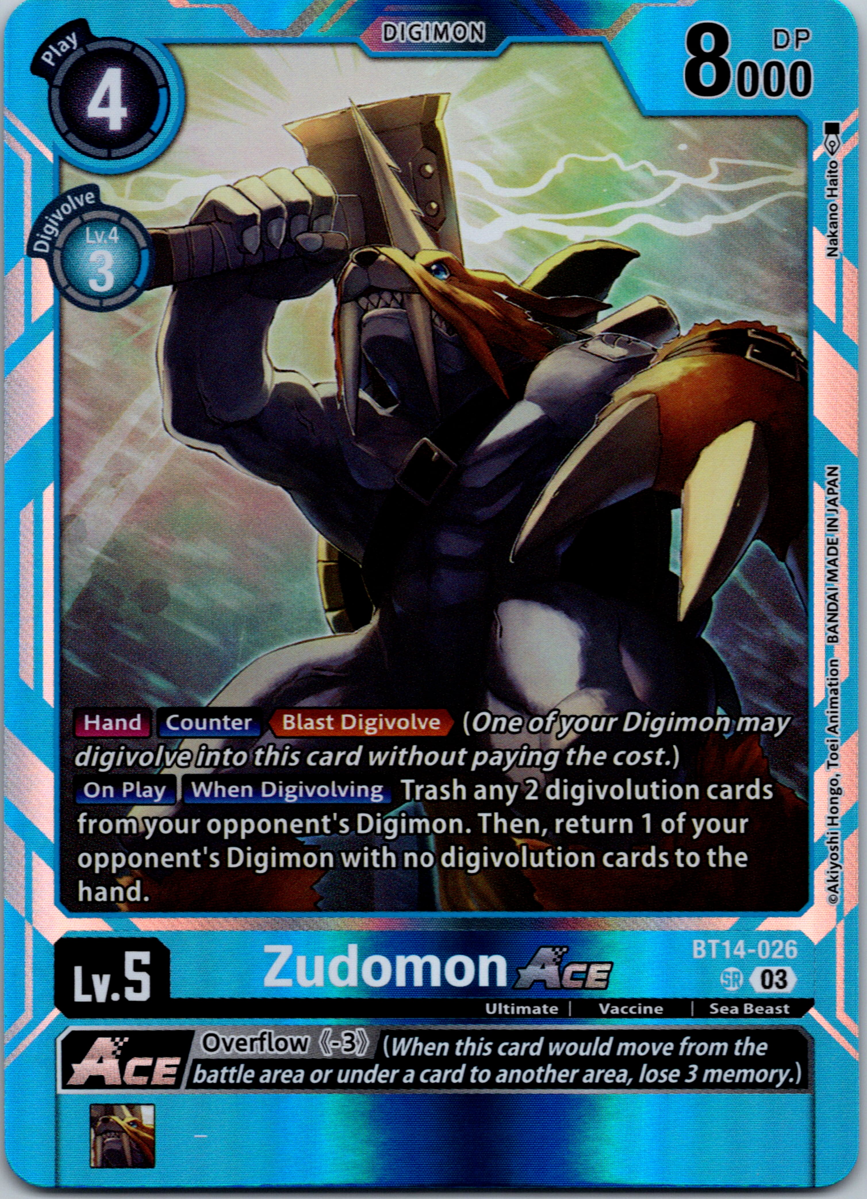 Zudomon Ace [BT14-026] [Blast Ace] Foil