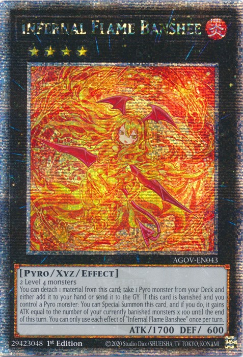 Infernal Flame Banshee (Quarter Century Secret Rare) [AGOV-EN043] 1st Edition