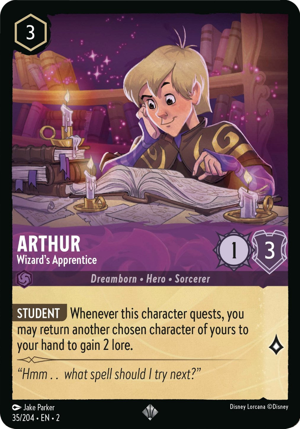 Arthur - Wizard's Apprentice 35/204 (Rise of the Floodborn)