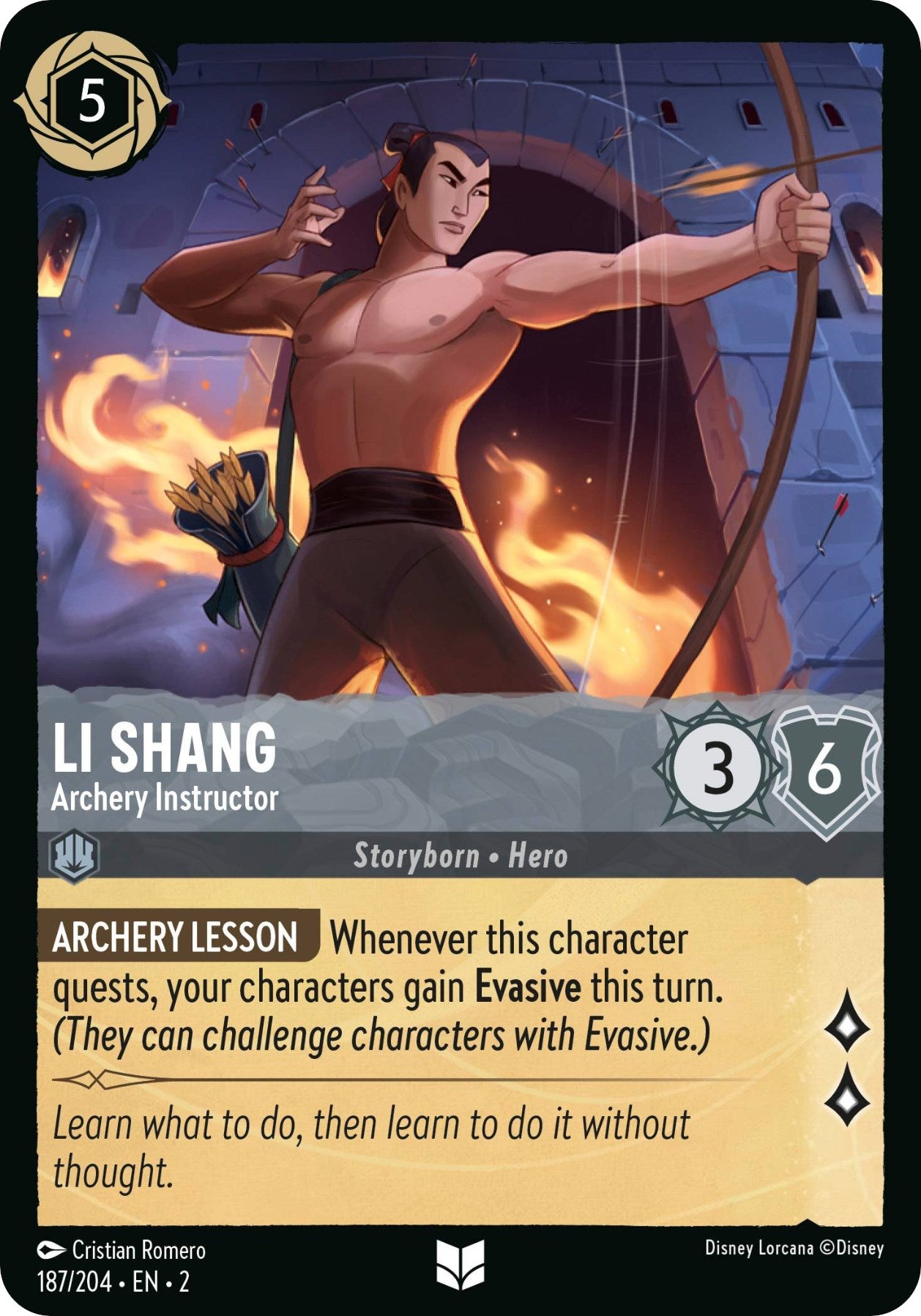 Li Shang - Archery Instructor 187/204 (Rise of the Floodborn)