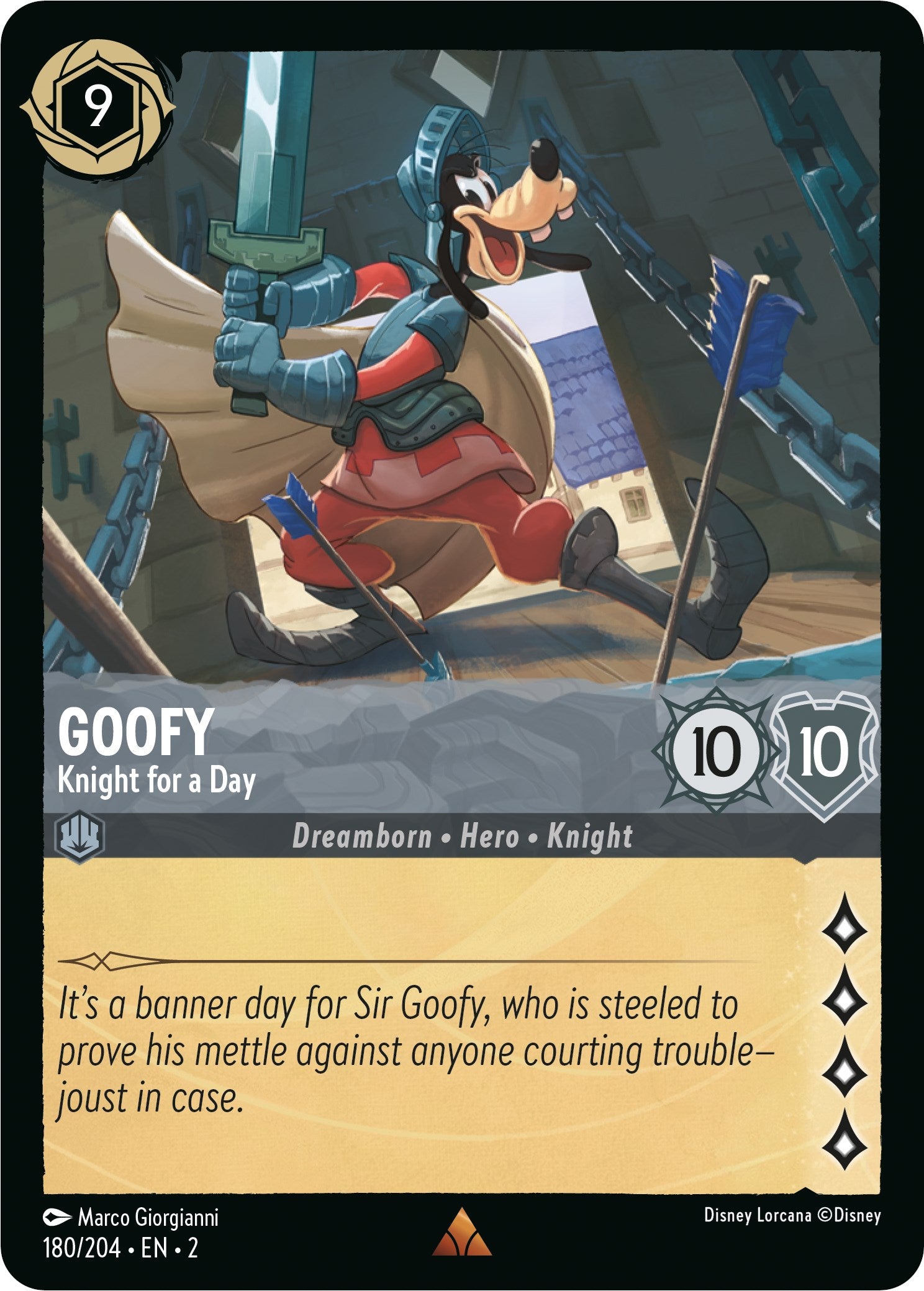 Goofy - Knight for a Day 180/204 (Rise of the Floodborn) Cold Foil