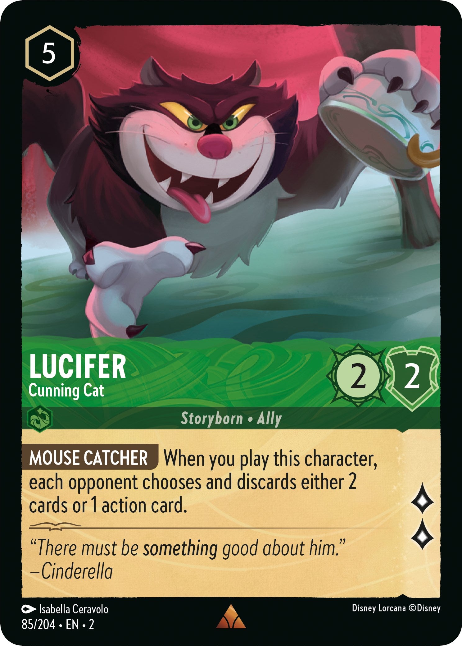 Lucifer - Cunning Cat 85/204 (Rise of the Floodborn) Cold Foil