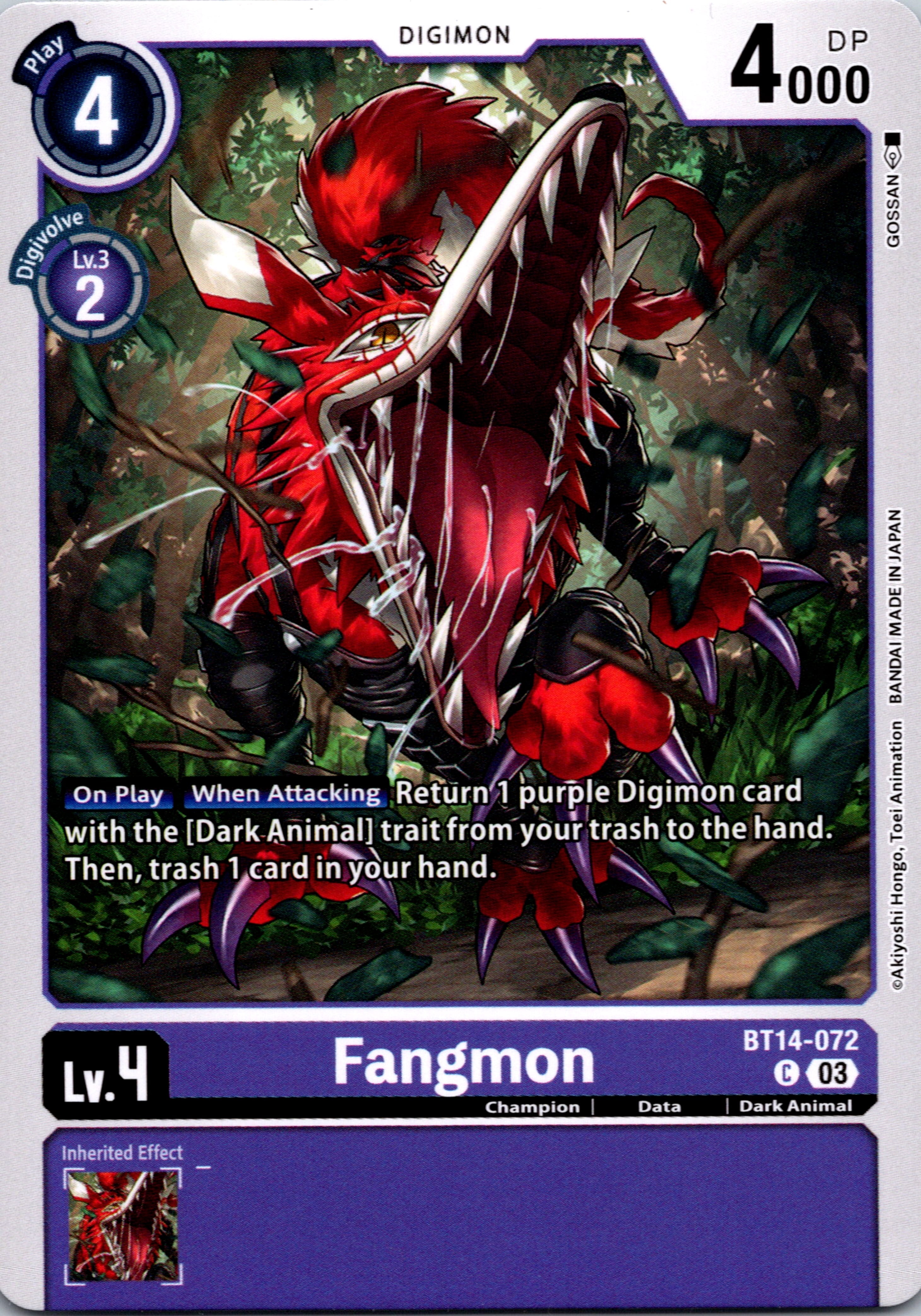 Fangmon [BT14-072] [Blast Ace] Normal