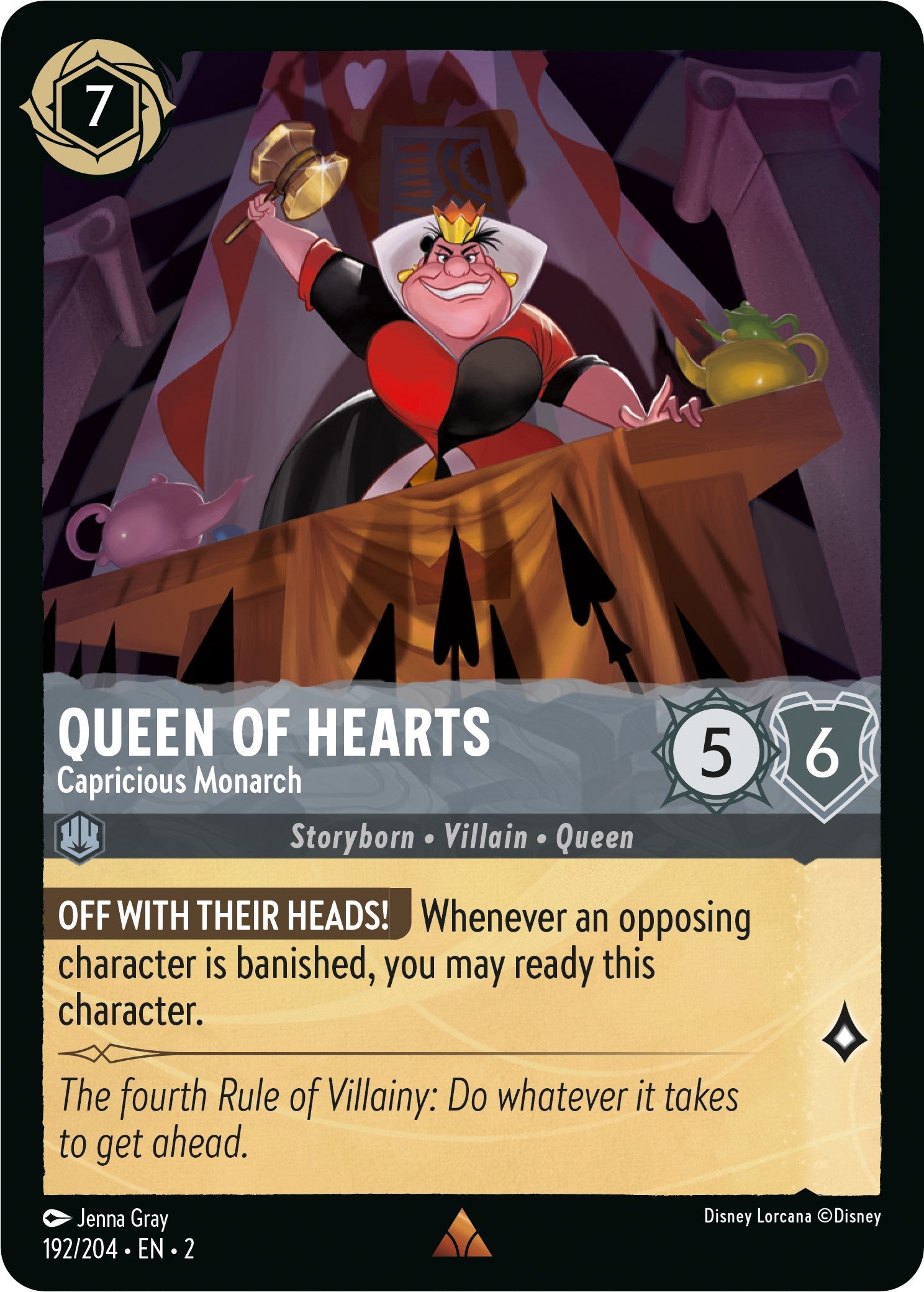 Queen of Hearts - Capricious Monarch 192/204 (Rise of the Floodborn)