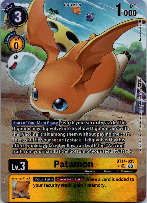Patamon (Alternate Art) [BT14-033] [Blast Ace] Foil