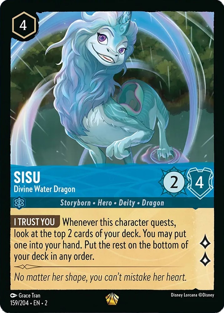 Sisu - Divine Water Dragon 159/204 (Rise of the Floodborn) Cold Foil