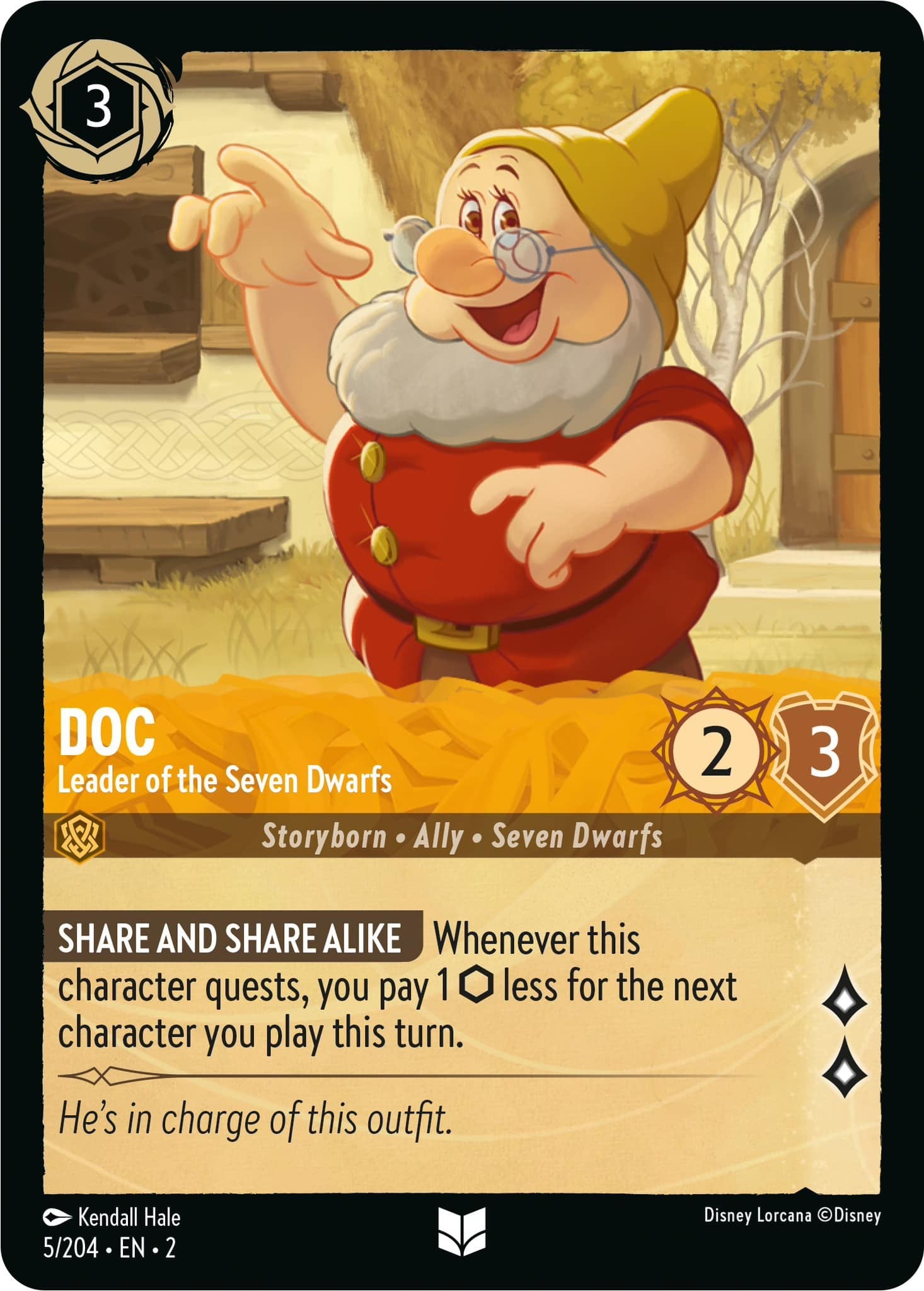 Doc - Leader of the Seven Dwarfs 5/204 (Rise of the Floodborn) Cold Foil