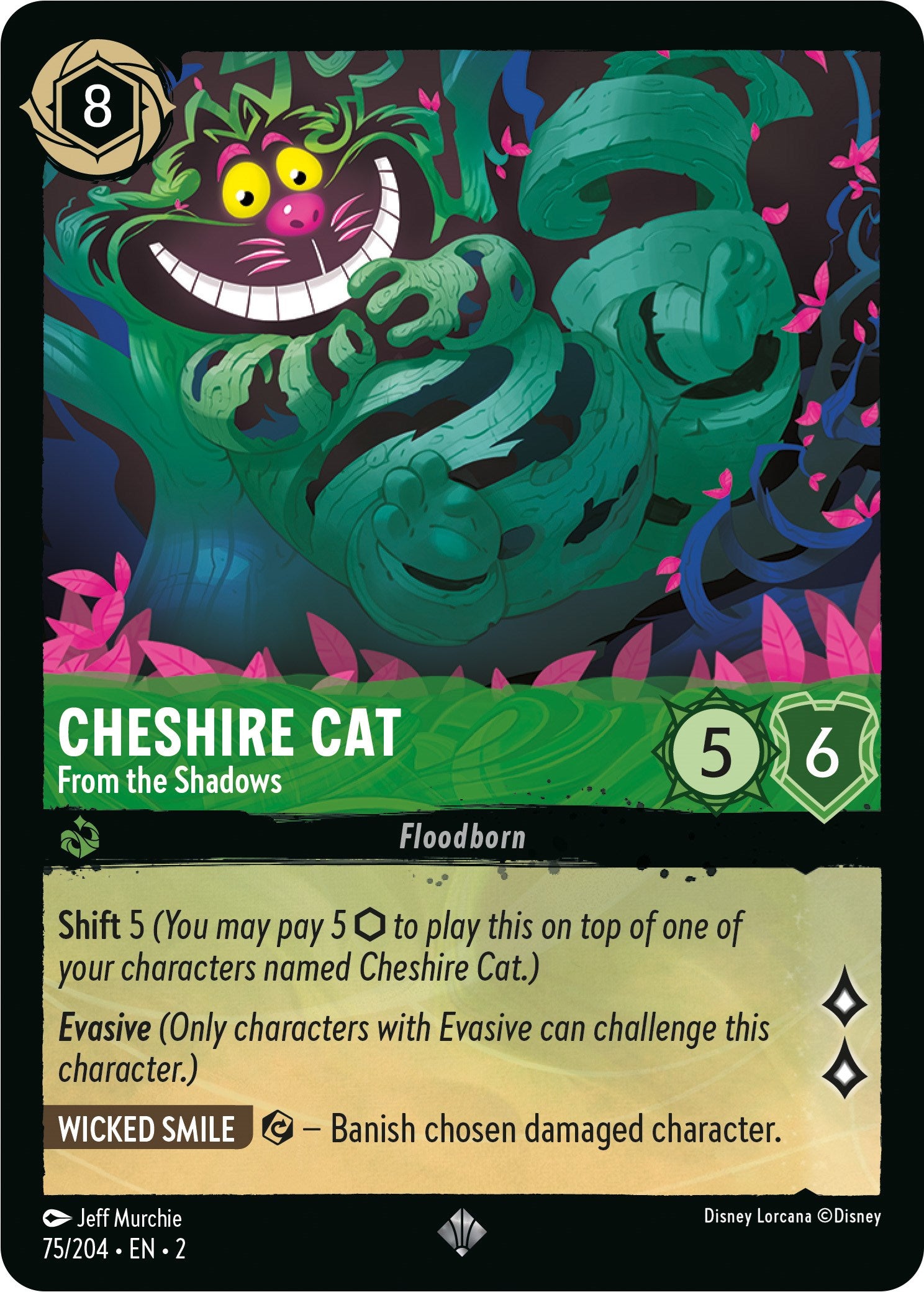 Cheshire Cat - From the Shadows 75/204 (Rise of the Floodborn) Cold Foil