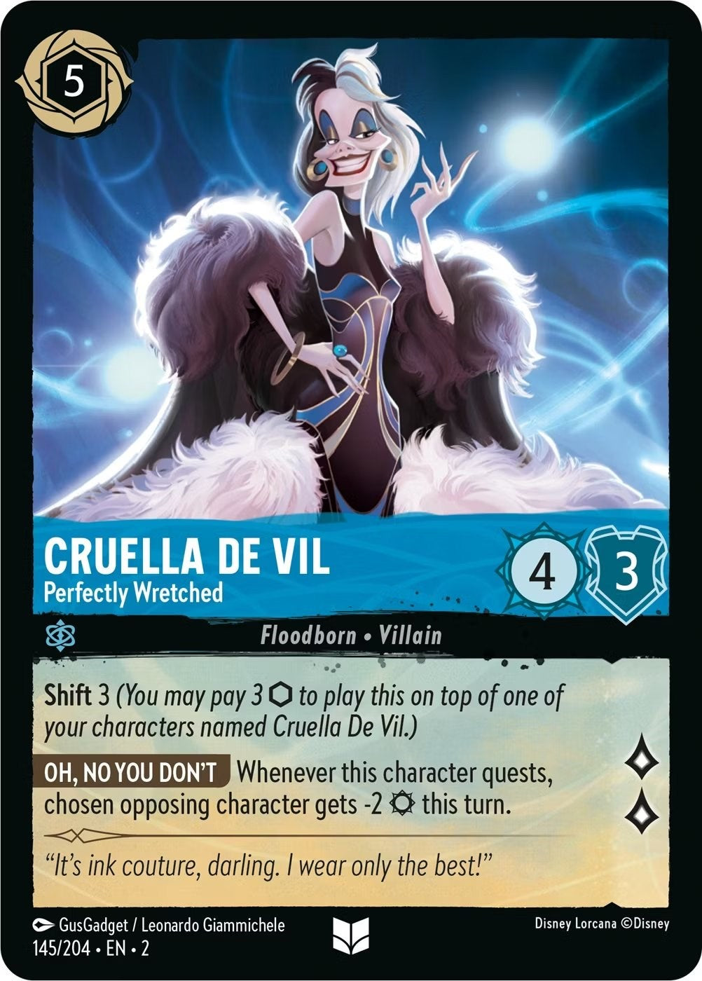 Cruella De Vil - Perfectly Wretched 145/204 (Rise of the Floodborn)