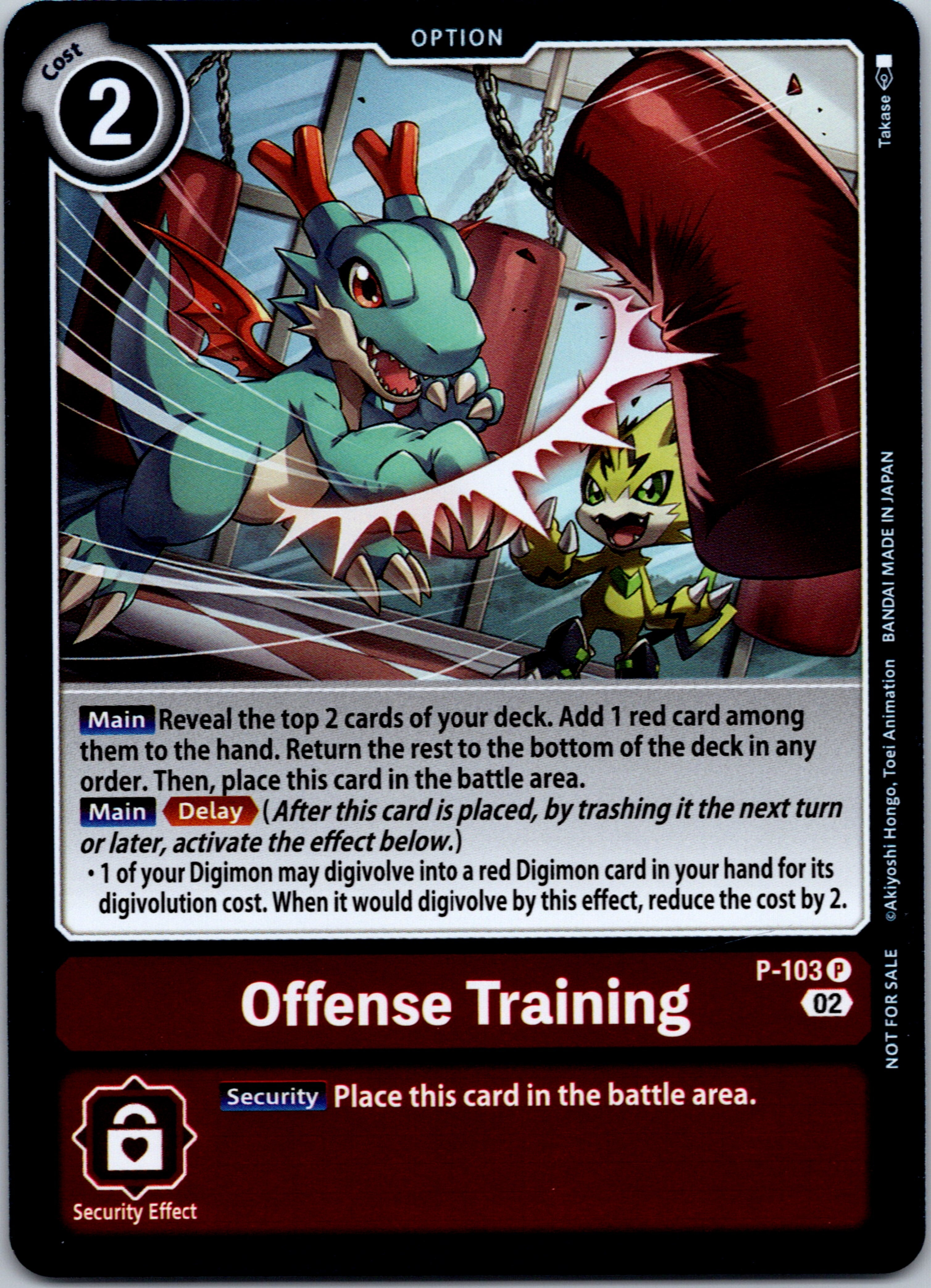 Offense Training - P-103 (Blast Ace Box Topper) [P-103] [Digimon Promotion Cards] Foil