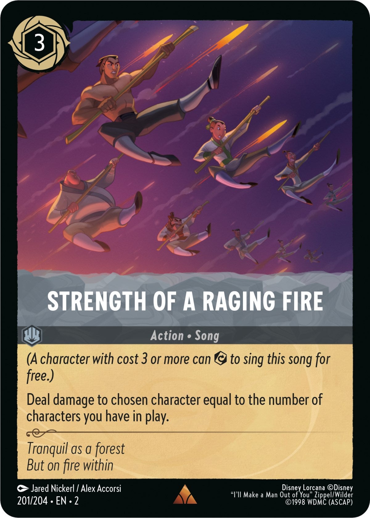 Strength of a Raging Fire 201/204 (Rise of the Floodborn) Cold Foil