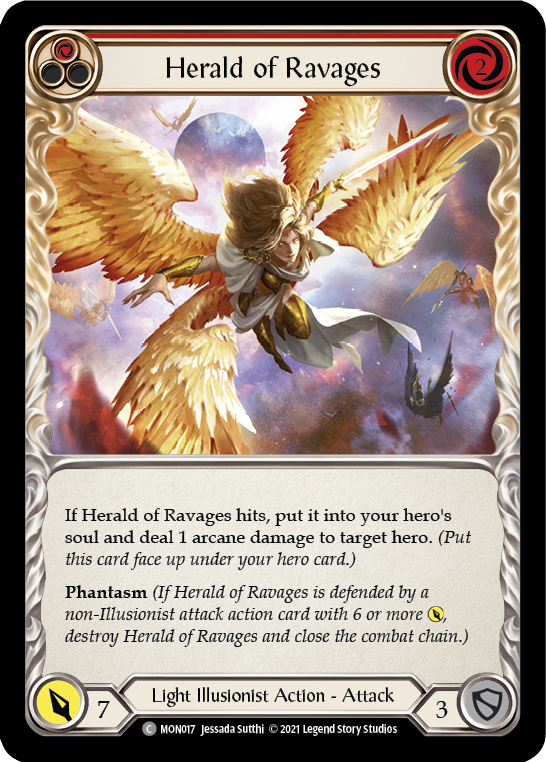 Herald of Ravages (Red) [MON017] 1st Edition Normal - Duel Kingdom