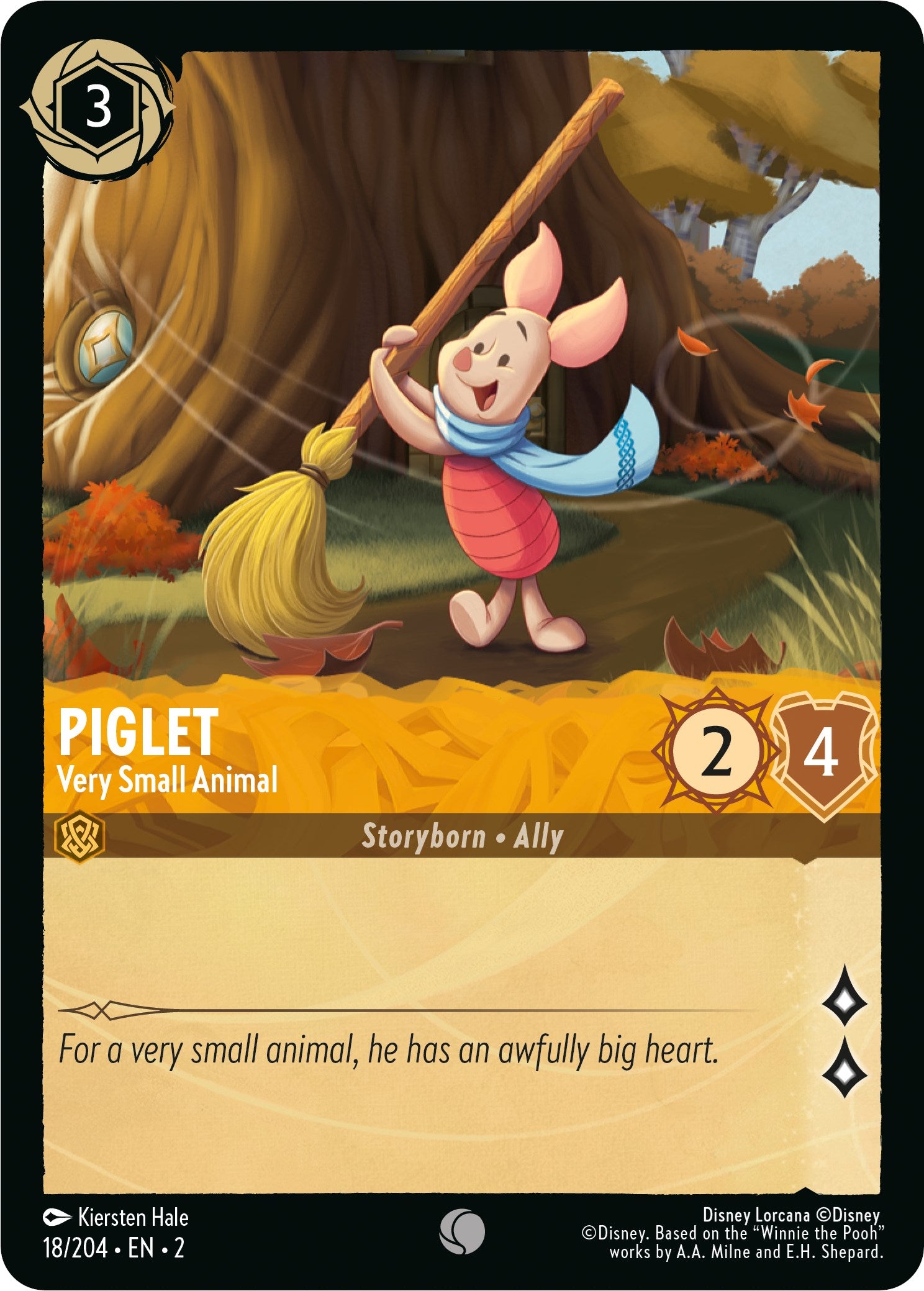 Piglet - Very Small Animal 18/204 (Rise of the Floodborn) Cold Foil