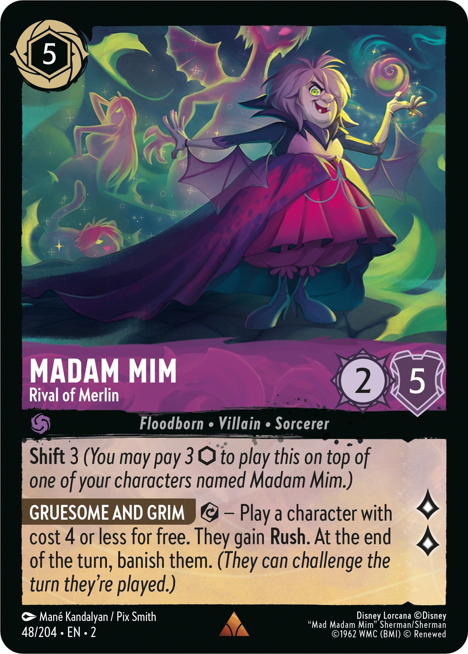 Madam Mim - Rival of Merlin 48/204 (Rise of the Floodborn) Cold Foil