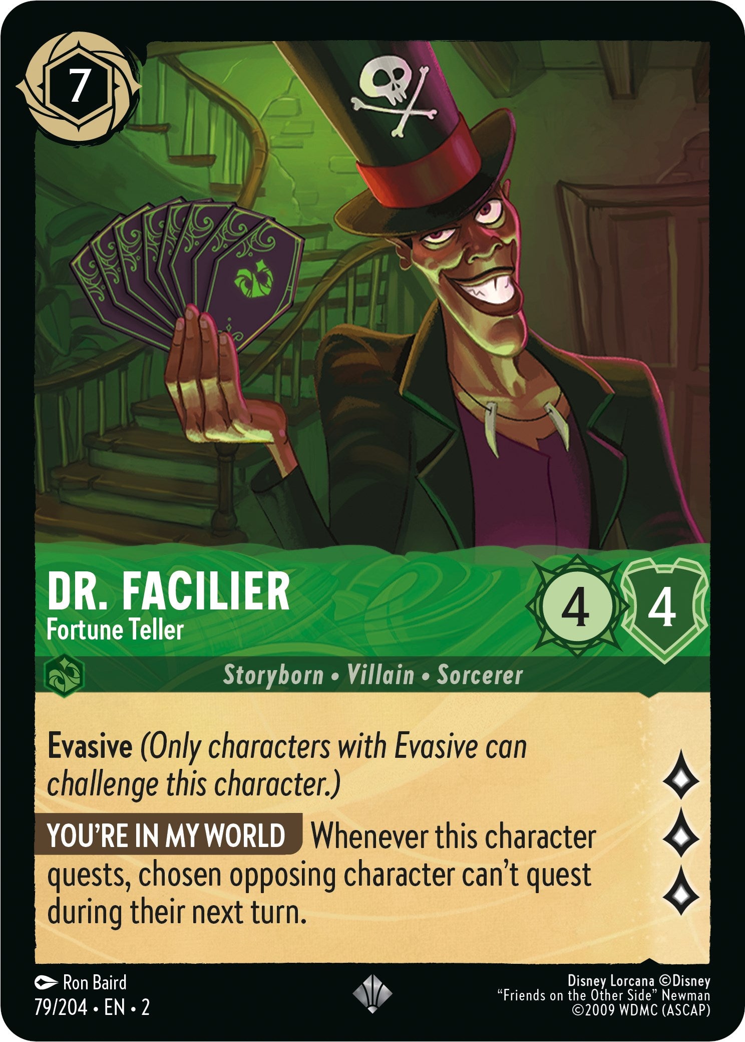 Dr. Facilier - Fortune Teller 79/204 (Rise of the Floodborn) Cold Foil