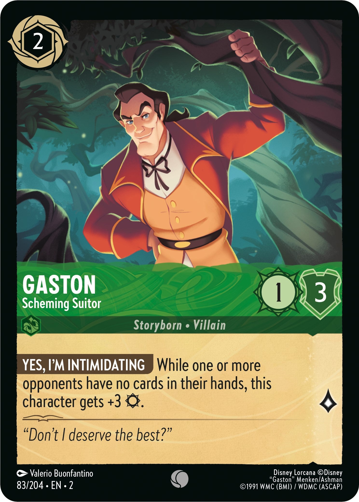 Gaston - Scheming Suitor 83/204 (Rise of the Floodborn)