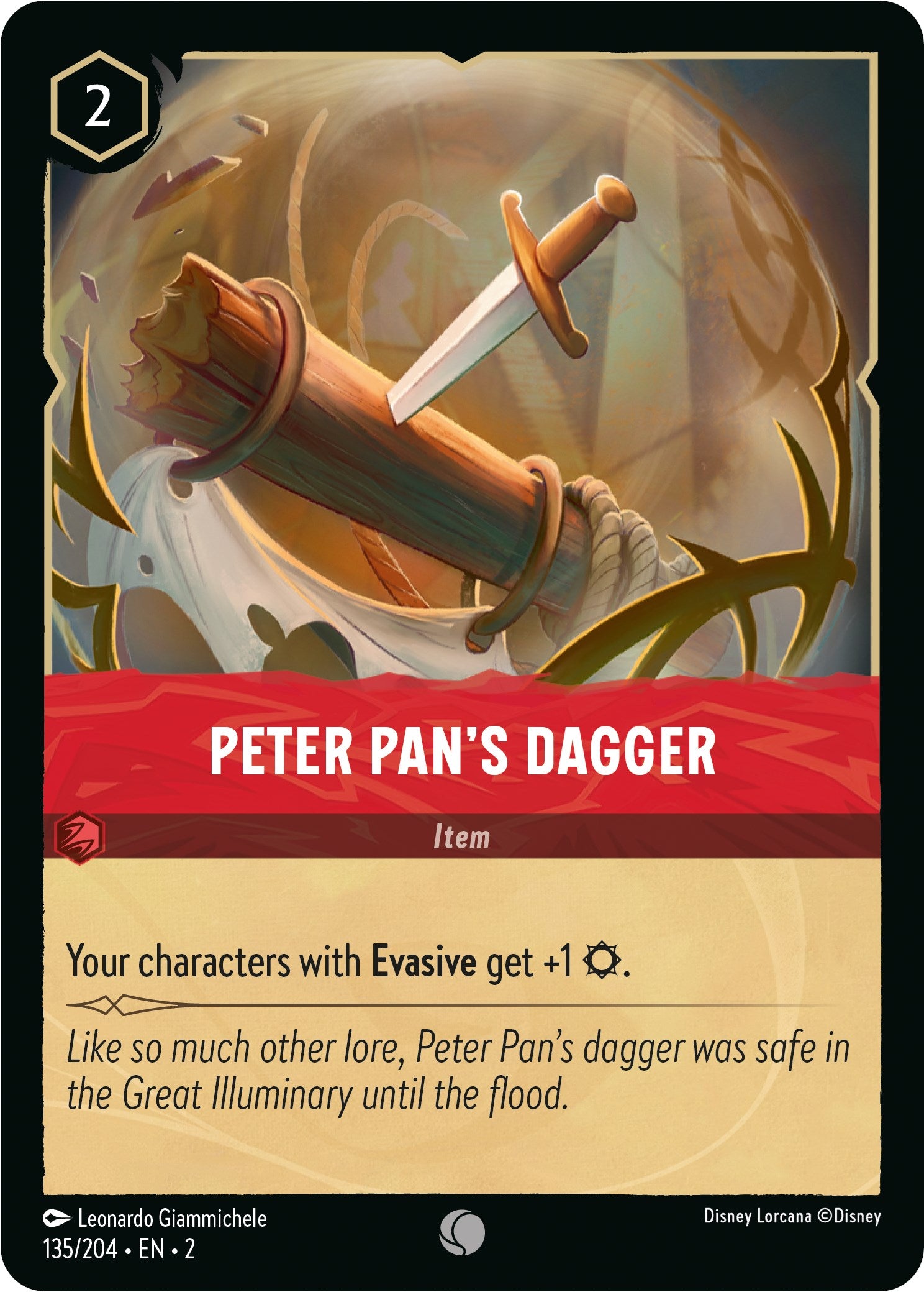 Peter Pan's Dagger 135/204 (Rise of the Floodborn) Cold Foil