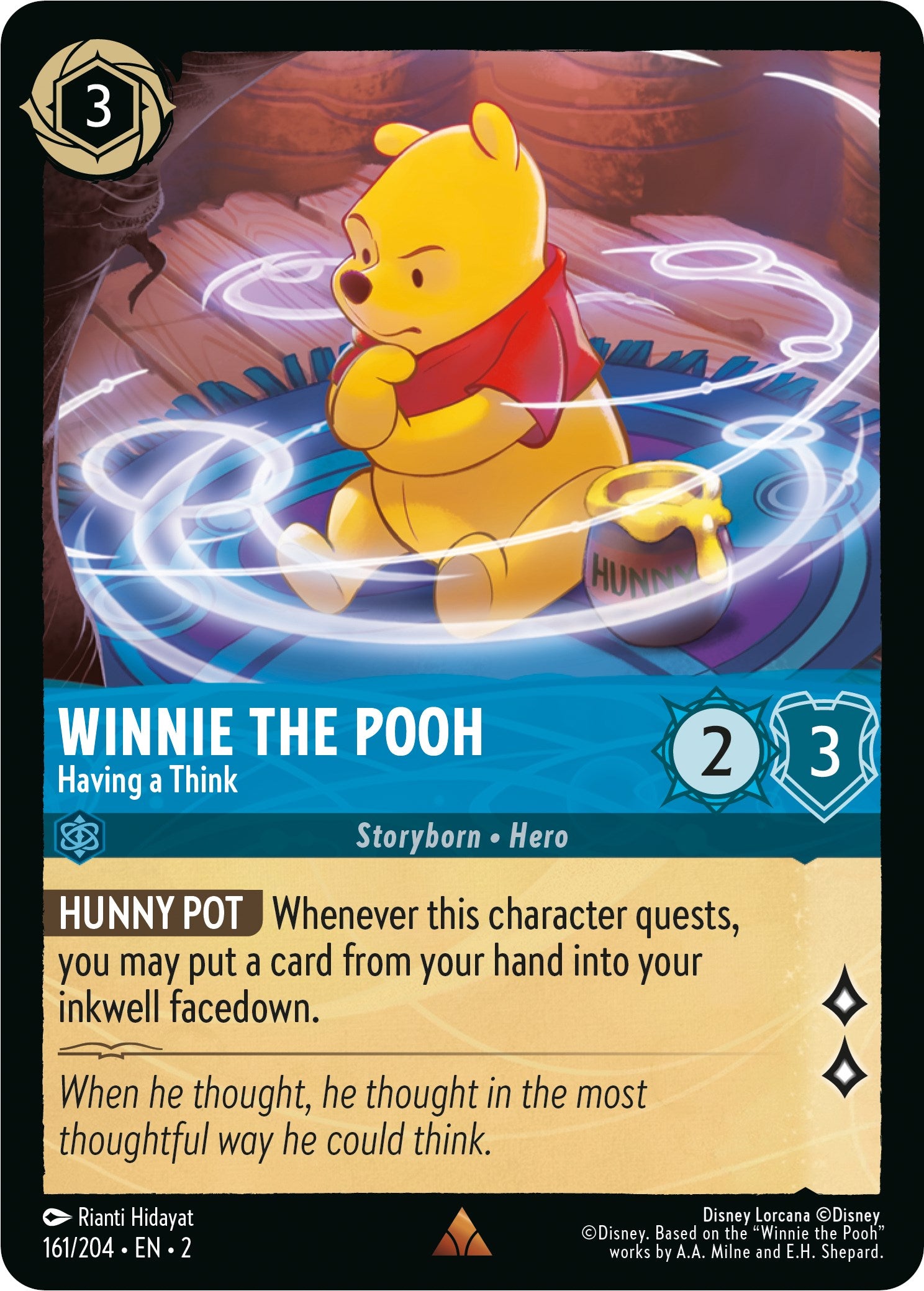 Winnie the Pooh - Having a Think 161/204 (Rise of the Floodborn) Cold Foil