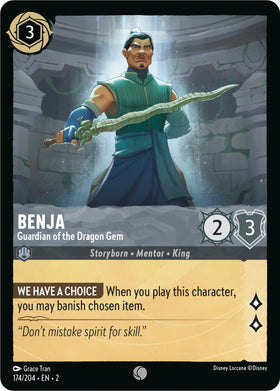 Benja - Guardian of the Dragon Gem 174/204 (Rise of the Floodborn) Cold Foil