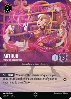 Arthur - Wizard's Apprentice (Alternate Art) 207/204 (Rise of the Floodborn) Holofoil