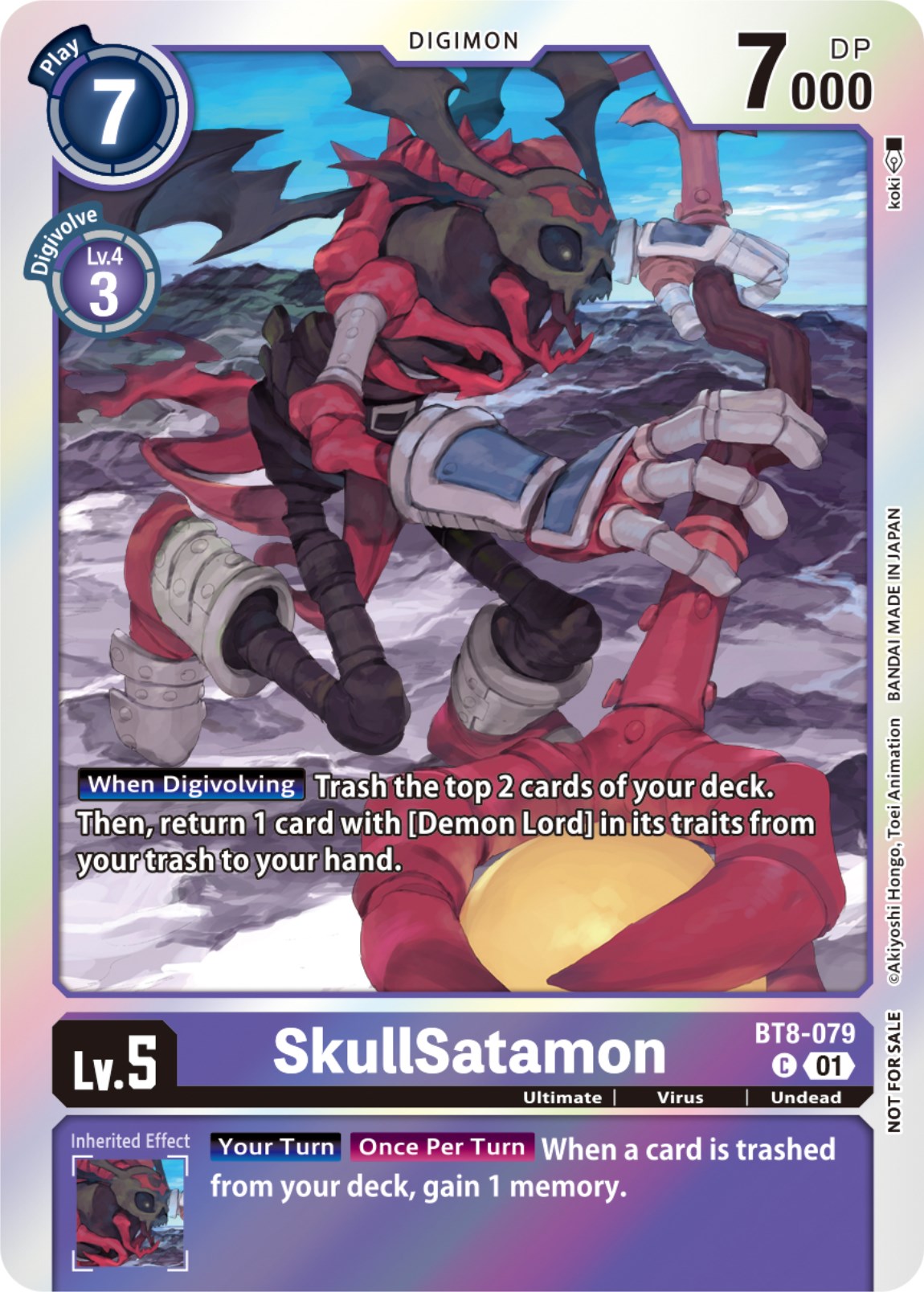 SkullSatamon (Blast Ace Double Pack Set) [BT8-079] [New Awakening] Foil