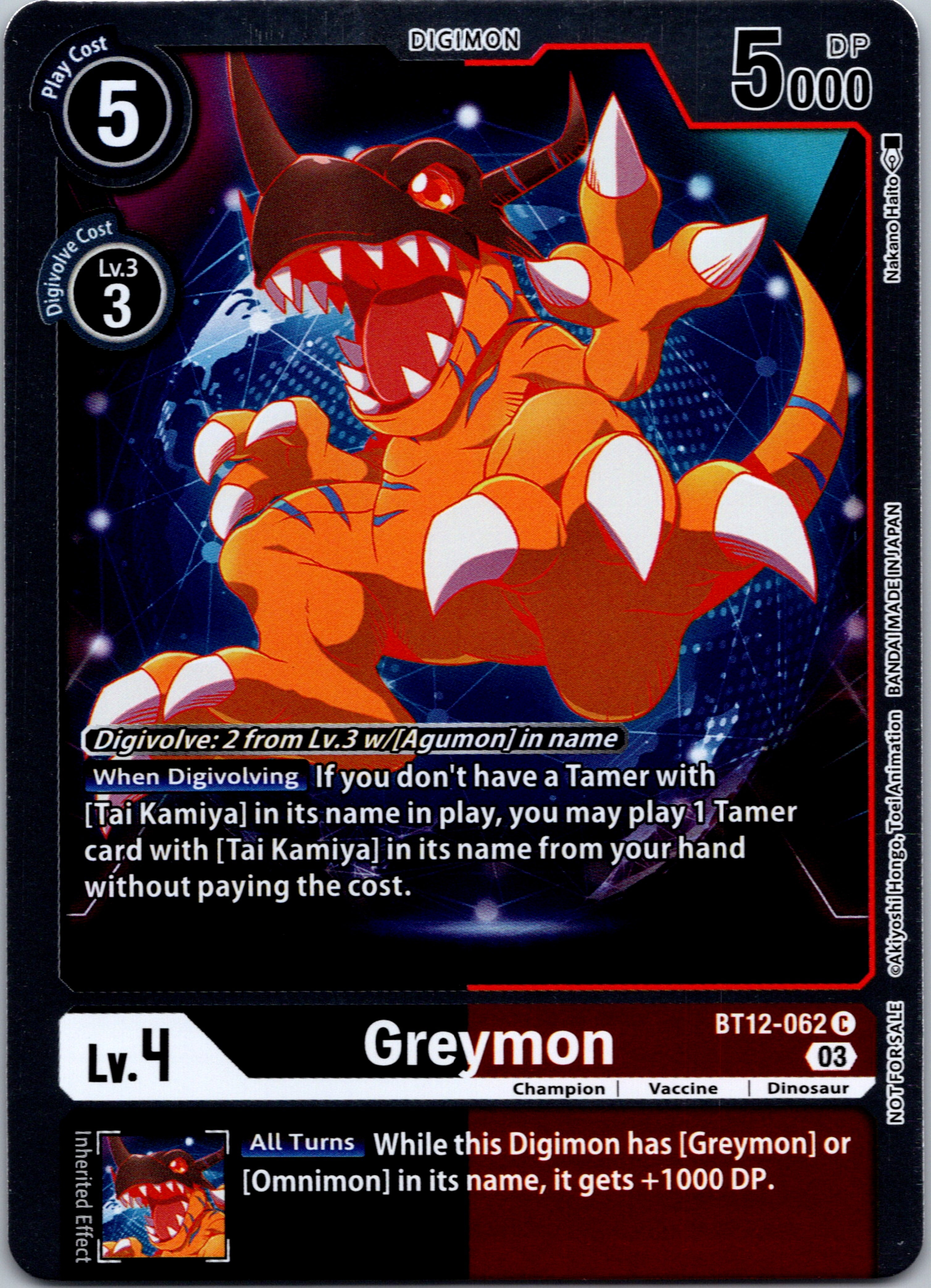 Greymon (Official Tournament Pack Vol.11) [BT12-062] [Across Time] Foil