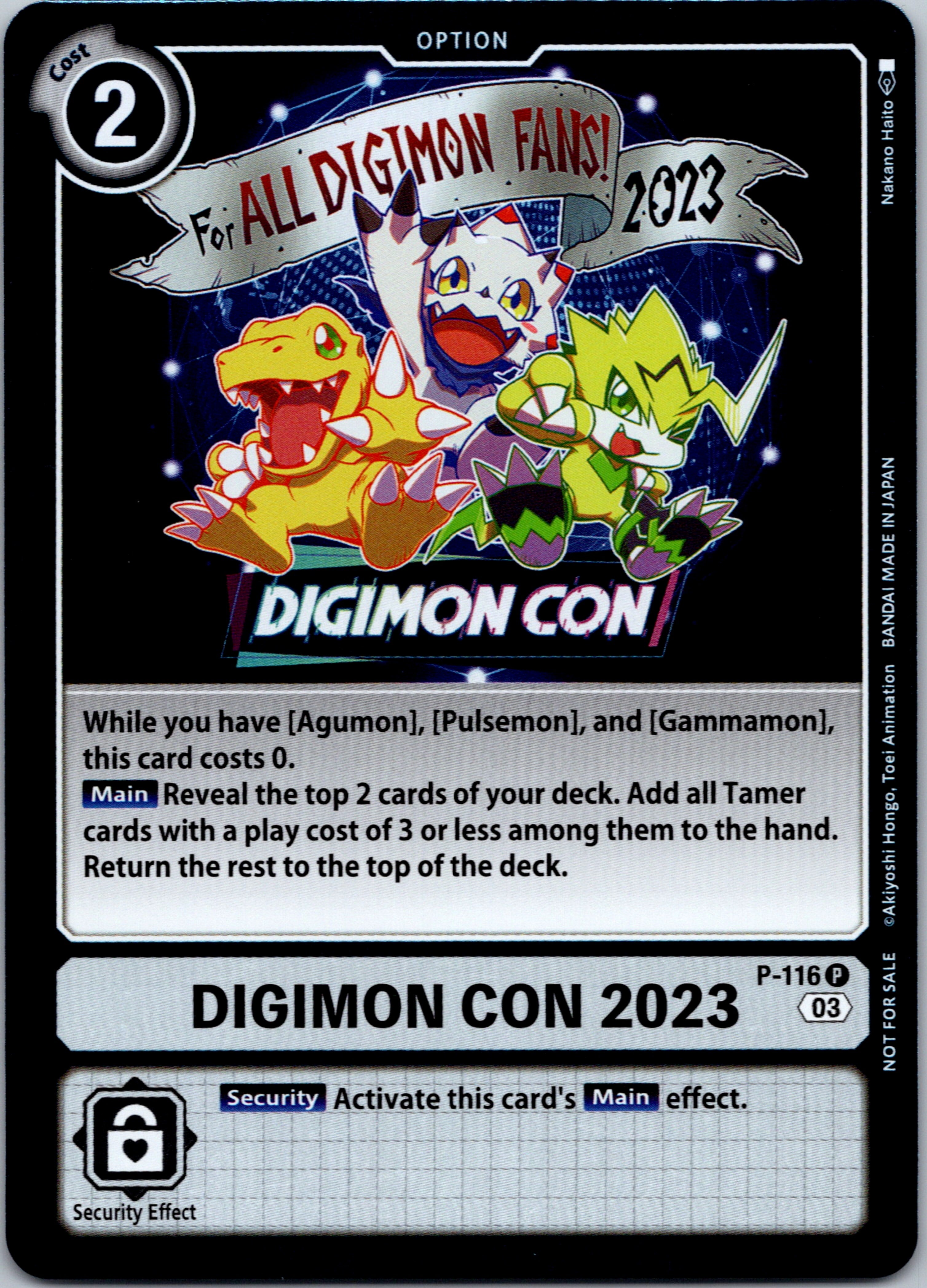 Digimon Con 2023 (Official Tournament Pack Vol.11) [P-116] [Digimon Promotion Cards] Foil